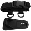 Black Professional Lightweight Adjustable Fishing Rod Holder Waist Belt Strap