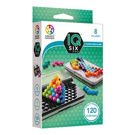 SmartGames IQ Six Pro Travel Game for Kids and Adults, a Skill-Building Brain Game - Brain Teaser for Ages 8 & Up, 120 Challenges in Travel-Friendly C