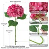 ZYTUYO 5 Pcs Magenta Silk Hydrangeas Artificial Flower Boho Dried