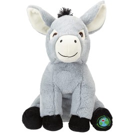 VFM - Grey Donkey 30cm Eco Friendly Toy - Super Soft Cuddly Farm Animal Fluffy Plush With Embroidered Details Made From 100% Recycled Material - Your Planet