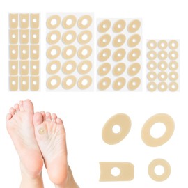 Giantree Corn Plasters, 60 Pieces Soft Latex Foam Foam Callus Cushion Corn Rings Bubble Plasters Corns Anti-Friction Reduces Foot and Heel Pain for Toes (4 Shapes)
