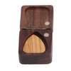 Guitar Picks Box Portable Multifunctional Wooden Guitar Picks Case Storage