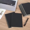 miikoul 100 Packs A5 Spiral Notebooks, Black Ruled Notebooks Bulk,