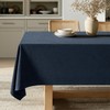 MIULEE Navy Linen Cotton Table Cloth Rectangle Tablecloth Waterproof Spillproof