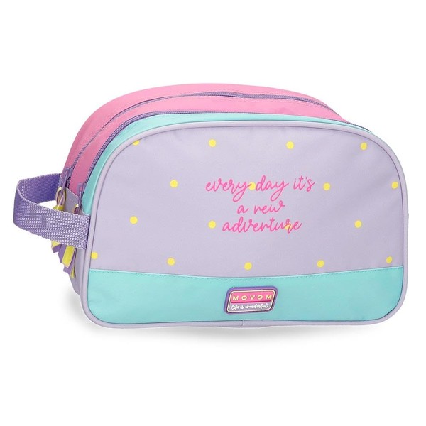 Movom New Adventure Toiletry Bag, Customisable, Multicoloured, 26 x 16