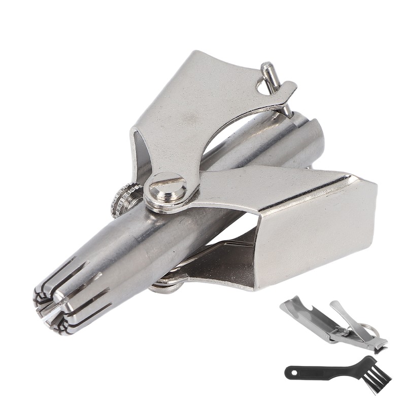 Nose Hair Trimmer Set Stainless Steel Nail Clipper Clean Brush