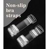 Clear Bra Straps, 10-Pairs Invisible Non-Slip Adjustable Shoulder Bra Straps