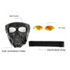 Wokyo Skull Riding Goggles Glasses, Detachable Adjustable Motorcycle Goggle Face