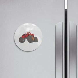 Unbranded Blaze Cartoon | 4'' X 4'' Round Decorative Magnet