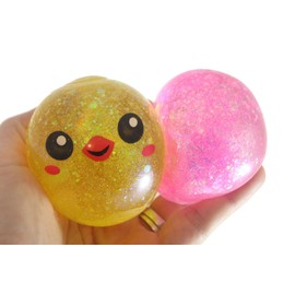 Easter Egg and Chick Sugar Ball Set - Thick Glue/Gel Syrup Molasses Stretch Ball - Ultra Squishy and Moldable Slow Rise Relaxing Sensory Fidget Stress Toy (Random Color)