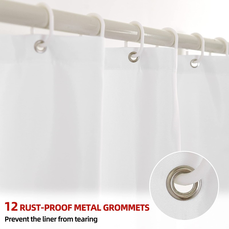 YI & ZE Ombre Dark Purple Shower Curtain Sets for
