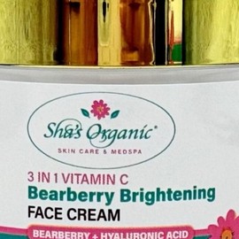 Bearberry Brightening face Cream - With Bearberry , hyaluronic acid, Shea Butter for Moisture and Anti-Aging, even skin tone, remove hyperpigmentation Hydrating Moisturizer Moisturizing Skincare