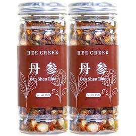 Hee Creek Salvia Root Slices 300g/10.58 Dried Dan Shen Herb Tea Cut, Natural Chinese Herbal Tea, No Additives, Non-Sulfur Fumigation, Premium Hand Selected 丹参 丹参片