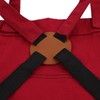 Gardening Apron Dark Red 210D PVC Waterproof Fabric Regulable Straps