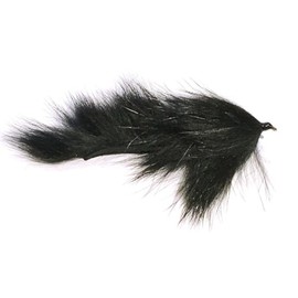 Bunny Leech Fly Fishing Flies for Trout, Black, Cream, Olive and Purple (Black, 4)