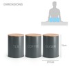 EHC Tea Sugar Coffee Canisters, Tea Sugar Coffee Containers Set
