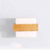 Ganeep Scandinavian Nordic Wood Wall Light Glass Lampshade Corridor Balcony