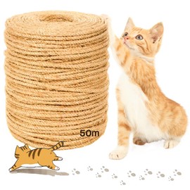 50 m rope for cat tree, cat scratching rope, sisal cord, sisal scratching post replacement for cats, scratching post, scratching rope, household, garden, DIY, decoration
