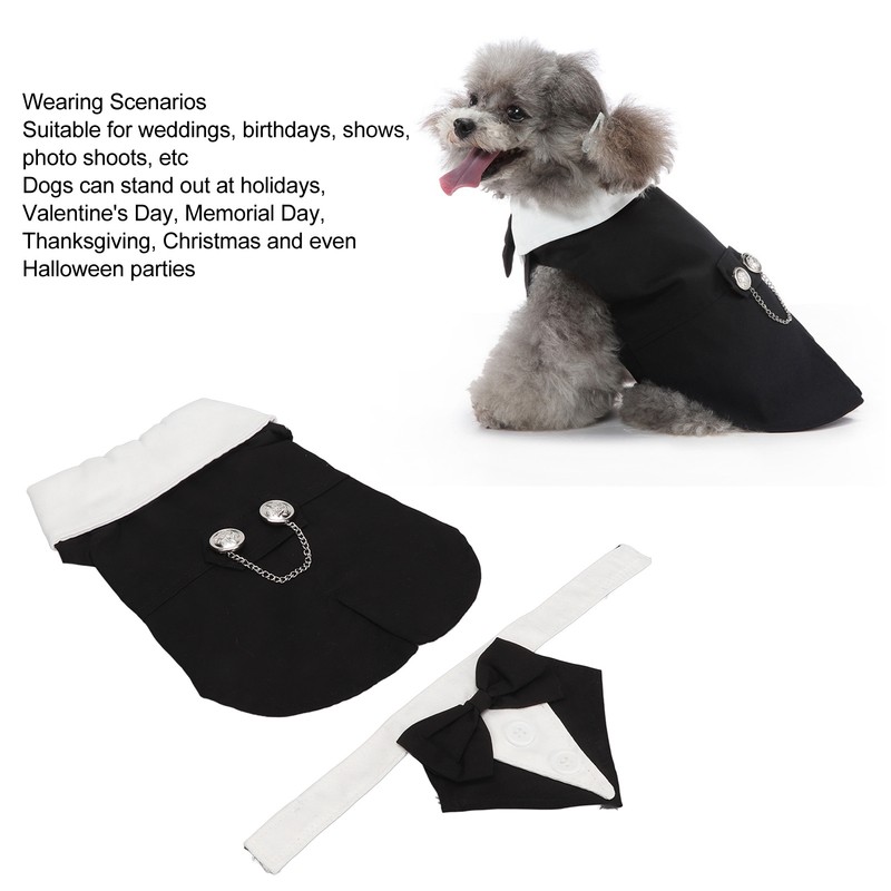Dog Suit Soft Breathable Fashionable Bow Tie Puppy Costume for