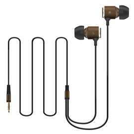 WMSZMSM Headphones with Extra Long Cord Extra Earbuds for PC TV Ear Listening Earbuds Without Microphone Plug in Headphones Ear Buds Headphones for Computer with No Mic Earphones Brown 10FT