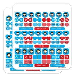 Wonder Woman Cute Chibi Character Planner Calendar Scrapbooking Crafting Sticker Set