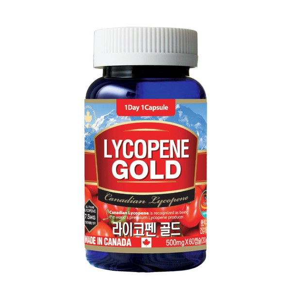 1 bottle of Tonglife Lycopene Gold (500mgx60 capsules - 2 months&#39; supply) / 통라이프  라이코펜 골드(500mgx60캡슐-2개월분) 1병