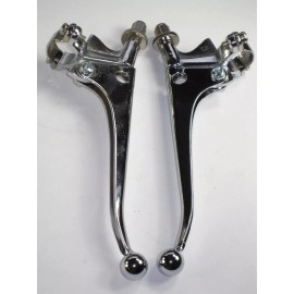 Steadfast Cycles Lever set for triumph norton bsa Handlebars 7/8"  chrome finish