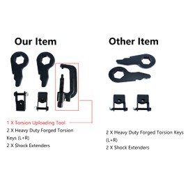8MILELAKE Lift Keys 1"-3" Torsion Bars Key and Torsion Bar Unloading Tool with Shock Extenders Brackets
