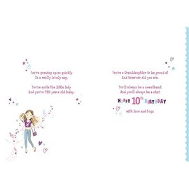 Lovely Granddaughter Age 10-10th Birthday Card - 206252