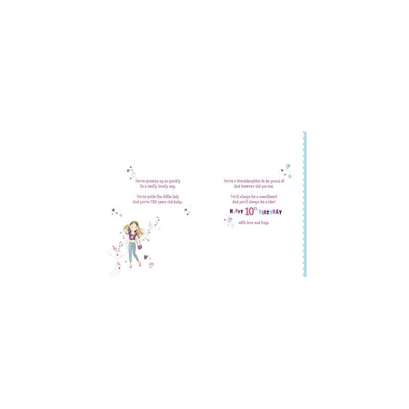 Lovely Granddaughter Age 10-10th Birthday Card - 206252