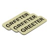 Greeter 1 x 3" Name Tag, Brushed Gold (10 Pack)