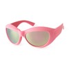 PEGH Wrap Around Sunglasses Y2K Fashion Oversized Oval Sunglasses for