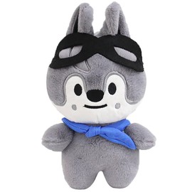 Outofgas SKZ Wolf Chan Pilot Plush Toy 3RD Fan Meeting Dolls with Pilot Sunglasses SKZ00 Stuffed Animal with Beanie Eyes 12 CM (Wolf Chan)