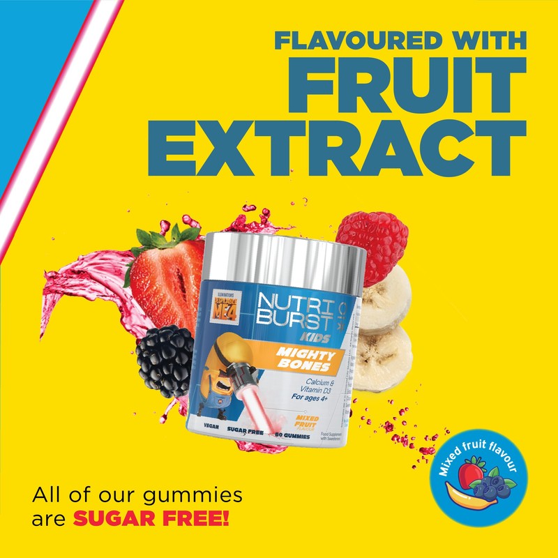 Nutriburst Minions Mighty Bones Vitamins for Kids - Chewable Vitamin