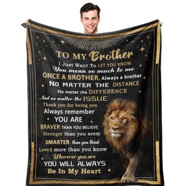 Brother Gifts, Brother Birthday Gifts, Gifts for Brother Blanket, Big Brother Gifts Adult, Brother Gift from Sister Brother Blanket 150x130CM, to MY Brother Gift for Birthday Christmas Fathers Day