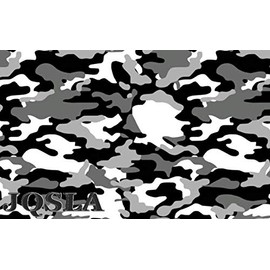 Black White Gray Camouflage Matte Premium Vinyl Car Wrap Decal Film Sheet Air Channel Release Technology + Free Tool Kit (96" x 60" / 8FT x 5FT)