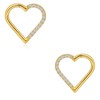 Daith Piercing G23 Titanium + CZ 16G Heart Hinge Seamless