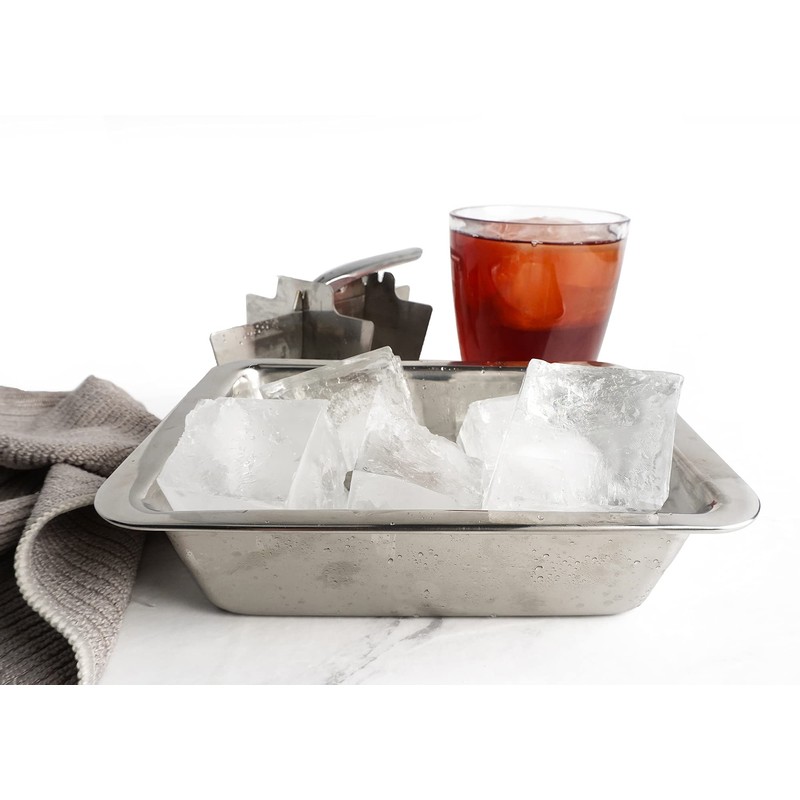 RSVP International Endurance Cocktail Collection, Retro Ice Cube Tray, Stainless