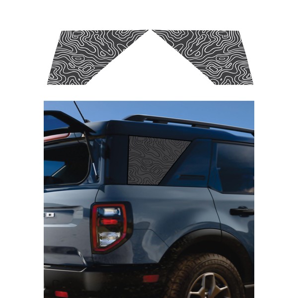 Compatible with 2021-2024 Ford Bronco Sport | Precut Topographic Design