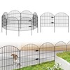 FOREHOGAR Metal Garden Fence with Gate 28in (H) x 18.7ft