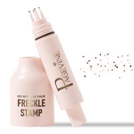 Freckle Stamp - Freckle Pen, Waterproof, Long-Lasting Fake Freckles Stain Marker Pencil Tool for Natural Lifelike Sunkissed Face Freckle Makeup, Quick Dry 5-Point Faux Freckle Stamp Cushion (Medium)