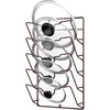 Simple Houseware Wall Door Mounted Pot Lid Rack, 9.5" Wx4.5