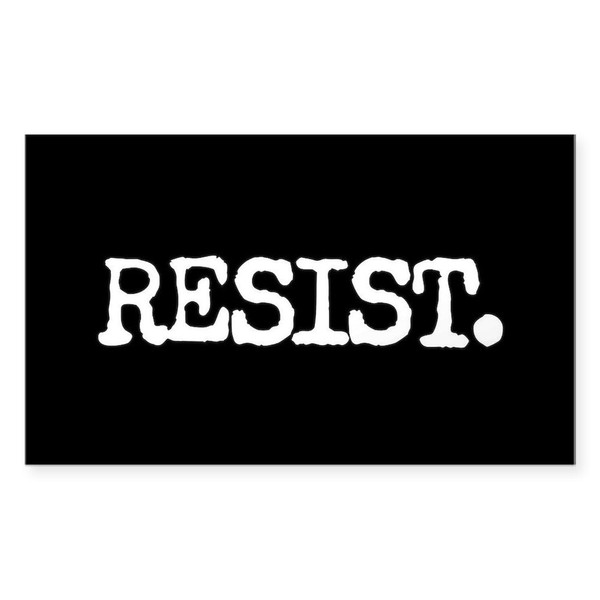 CafePress Resist. Rectangle Bumper Sticker (10-Pack), Car Decal