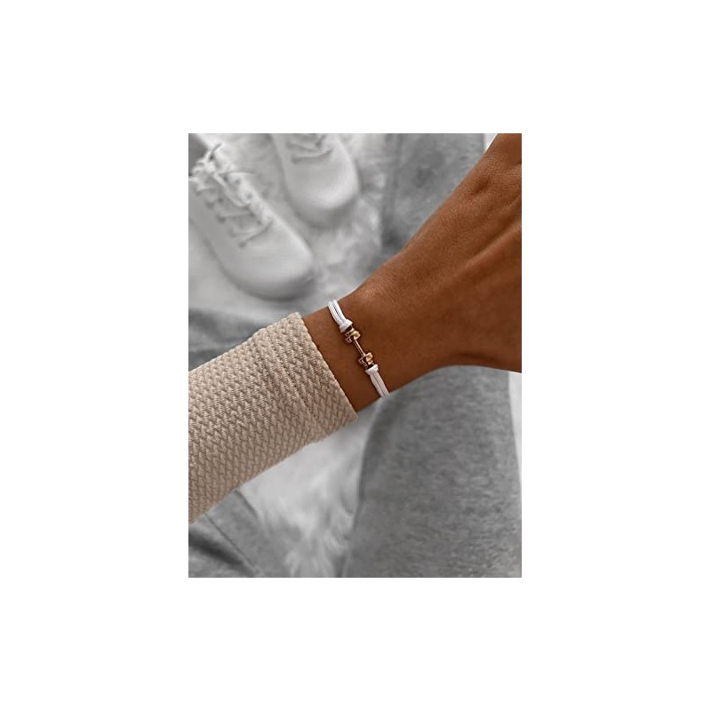 SAILBRACE Elevate Gym Bracelet White/Rose Gold, Polyester