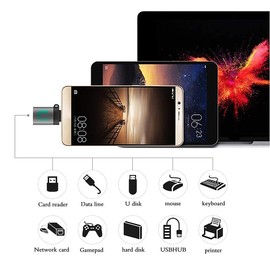 USFUL Tech - (2 Pack) USB C to USB Adapter Type C Male to USB 3.0 Female Converter OTG Connector Adaptor Keyring All Phones with USB-C port