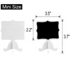 25 Pack Mini Chalkboard Signs with Easel Stand, Wood Rectangle