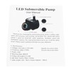 15W Small Fountain Pump with Light Adjustable Quiet Mini Submersible