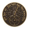 Whitehall Products 01793 Pineapple Thermometer Clock Combo