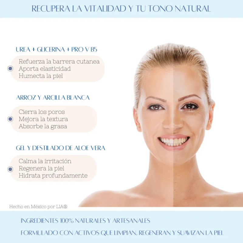 Exfoliante Artesanal De Arcilla Y Arroz Para Cutis Graso