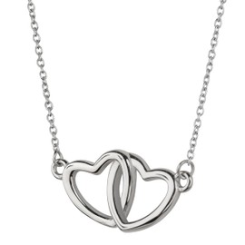 LuckyLy Juego de Joyería para Mujer Corazón, Set de Collar y Aretes Acero Inoxidable Color Plata – Regalos para Mujer Navidad, Regalos para Novia San Valentín y Regalos para Mamá, Mod. Elsie Plata